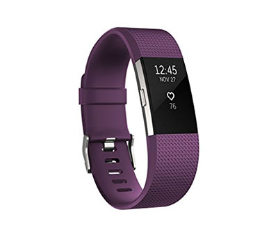 Fitbit Charge 2 Heart Rate Fitness Wristband Plum